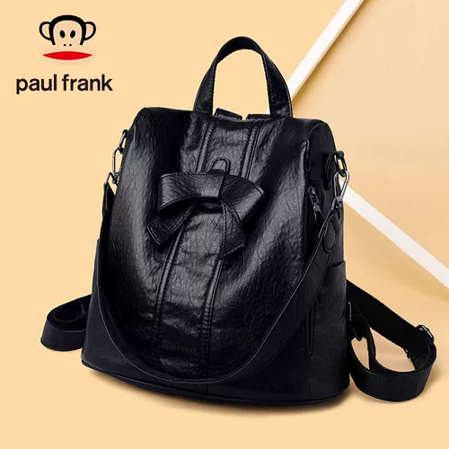 Рюкзак, модная сумка через плечо, вместительная и большая сумка на одно плечо с бантиком, анти-кража, коллекция 2023, из натуральной кожи