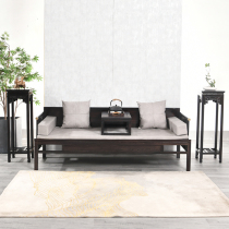 New Chinese style Luohan bed three-piece set solid wood small apartment sofa armchair combination elm simple antique imperial concubine bed