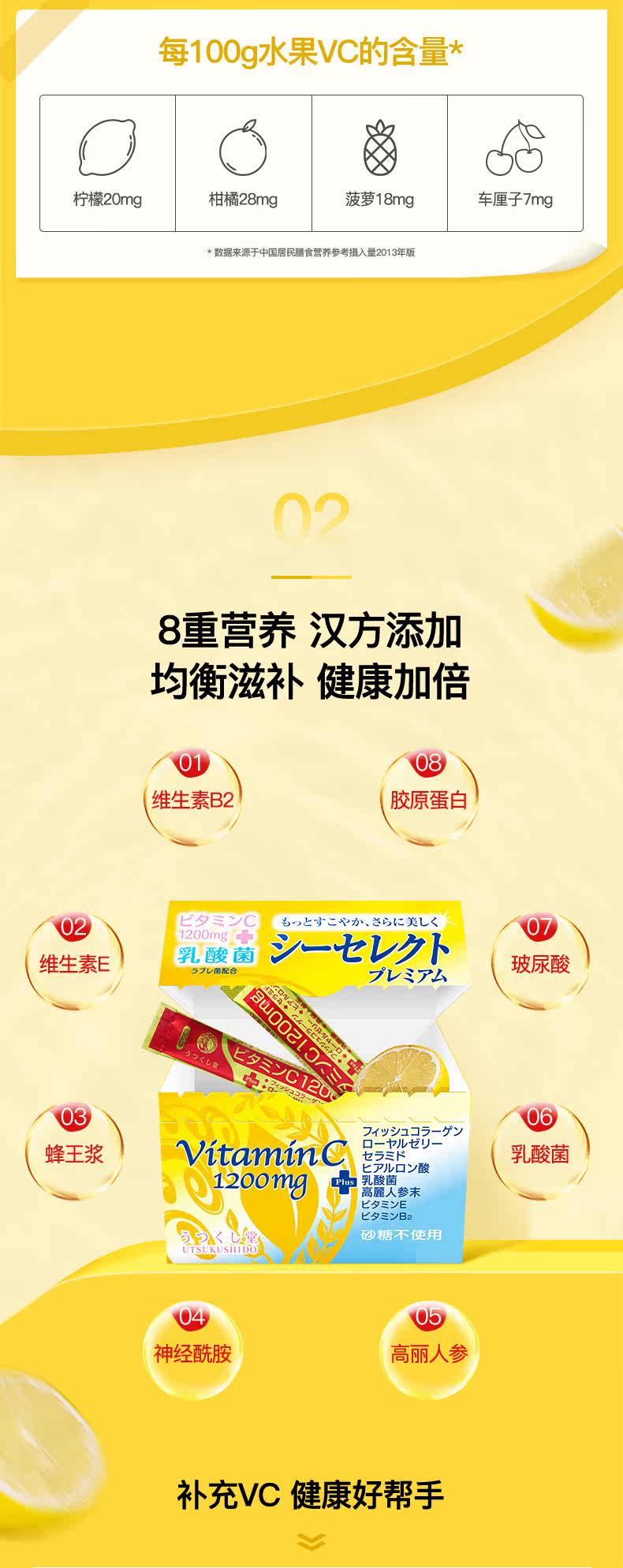 日本百年老字号 广贯堂 维C乳酸菌美白“小金条” 60条 图3