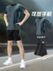 Sports suit men's summer ice silk quick-drying fitness clothes running short-sleeved shorts badminton clothing training equipment