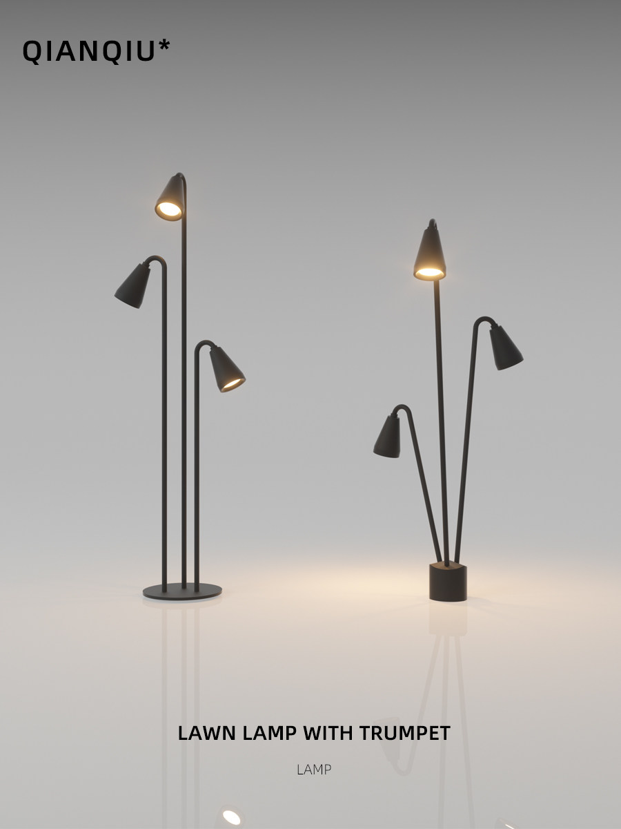 New Grass Terrace Light Outdoor Waterproof Reeds Light Outdoor Minimalist Landscape Villa Gongflower Garden Arranged Meadow Inserts