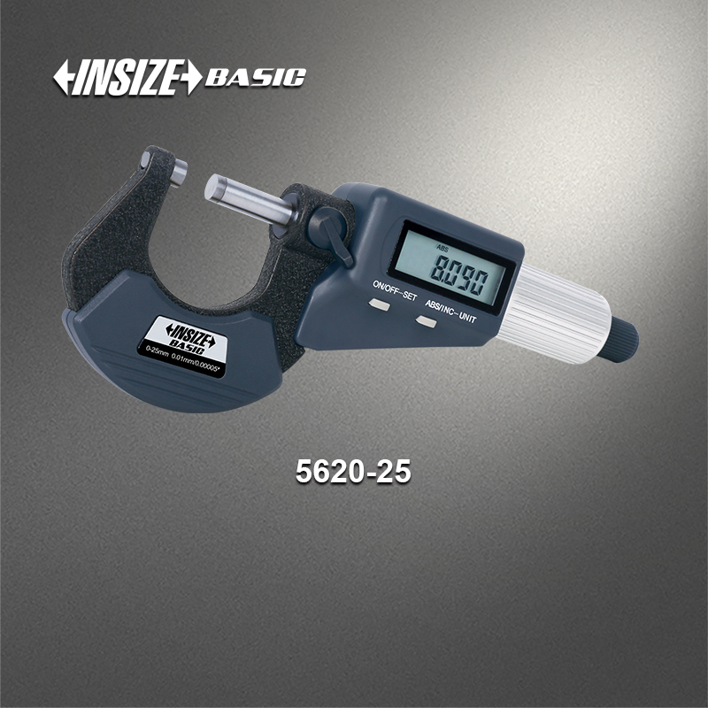 Insize Digital Outside Micrometer High-Precision Spiral Micrometer Resolution 5620 0.001mm Insize Digital Outside Micrometer High-Precision Spiral Micrometer Resolution 5620 0.001mm