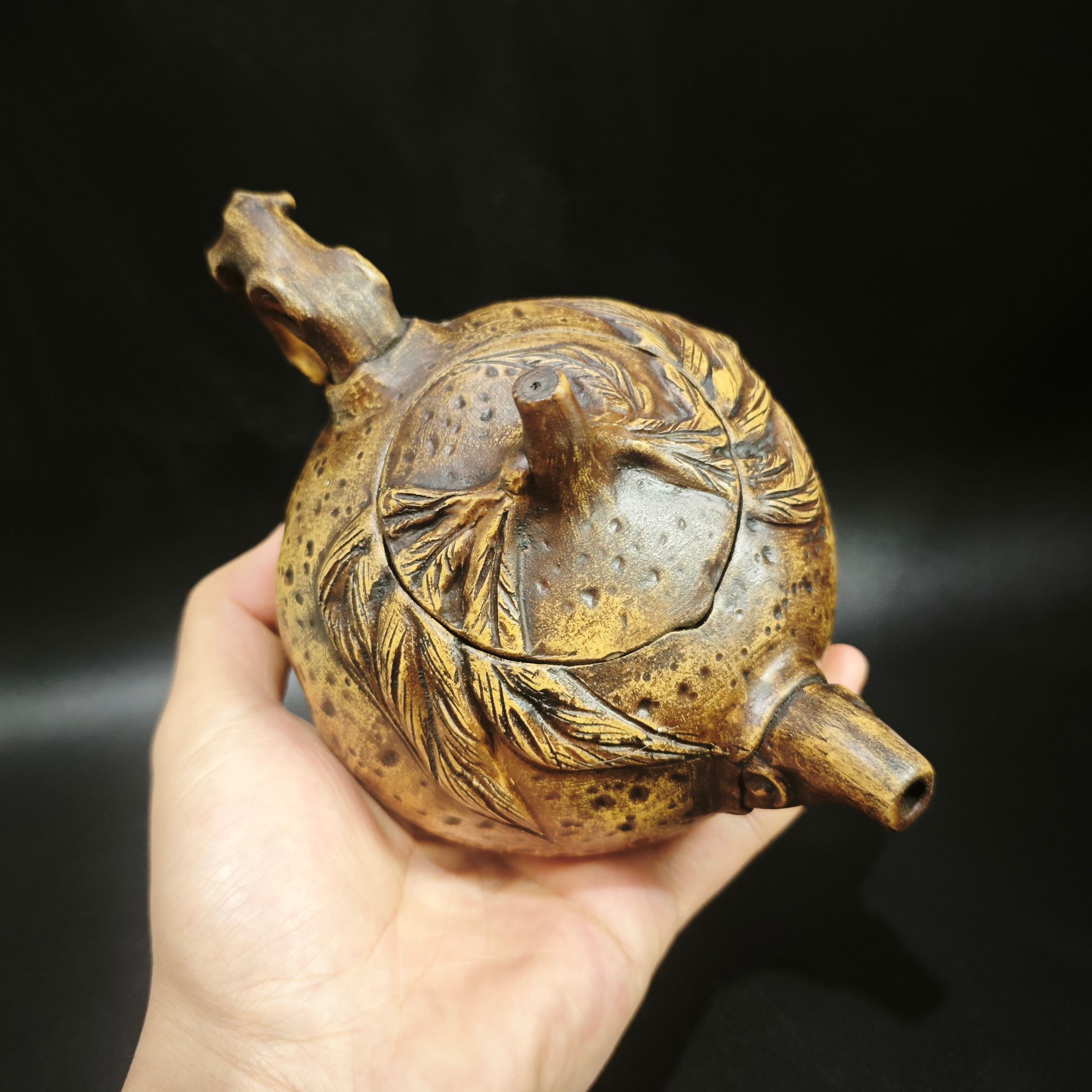 蒋蓉手工紫砂壶绿泥青蛙莲子壶名家底款400cc传世收藏-Taobao-Tmall