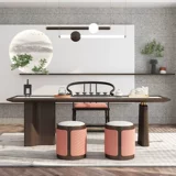 Новый китайский чайный стул Комбинация дзен ифу чайный стол с твердым деревом чайная комната Домохозяйство Мягкая сумка для чая маленький чайный стол офис