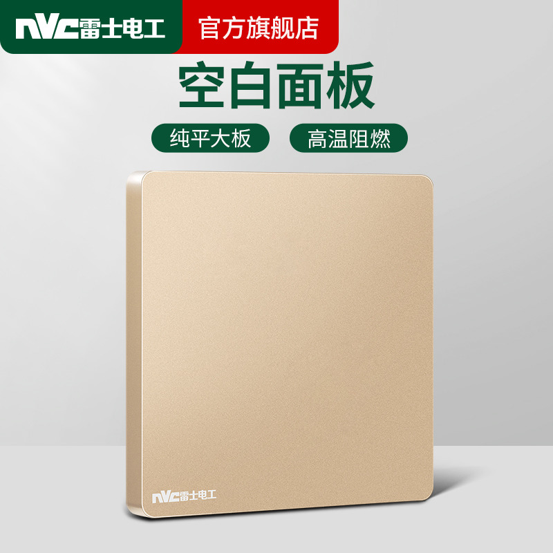 Leishi switch socket panel blank panel 86 type home wall concealed switch power socket N20 gold