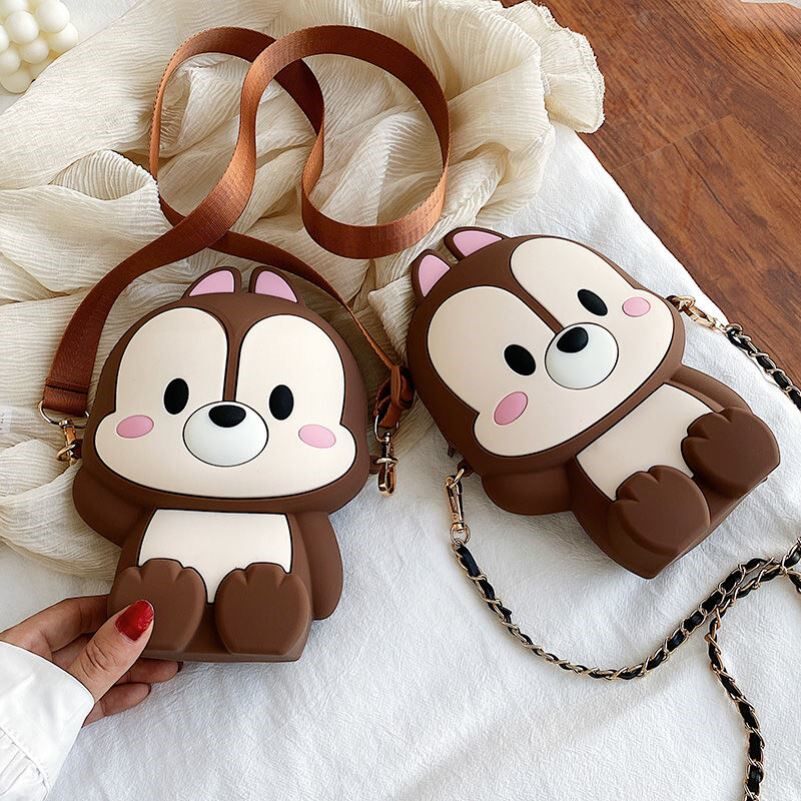 Silicone Bag Bag Cartoon Large Number Cute Little Package Bag Woman 2020 Cartoon Small Squirrel Silicone Bag Single Shoulder Sloped Satchel Bag