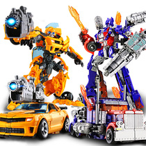 Deformation Diamond Toy Sky Column Simulation Car Model Robot Big Bumblebee Alloy Dinosaur Tightrope children