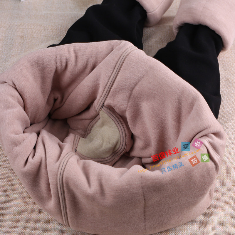 Feather 1005 Pasteine Castle Warm Pants plus thickness Inner Mongol Cotton Three Layers High Waist One - line Crtch