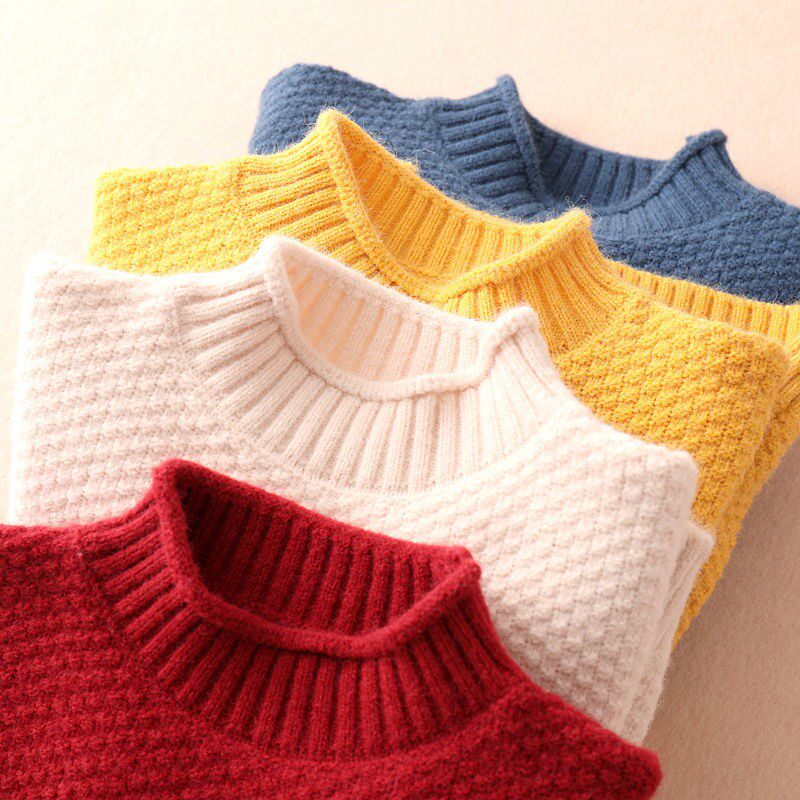 Girl Autumn Clothes Sweater Jacket Head New Season Dress Foreign Pie Girl Child Baby Wool Thread Jersey Boy Jersey Boy Jersey