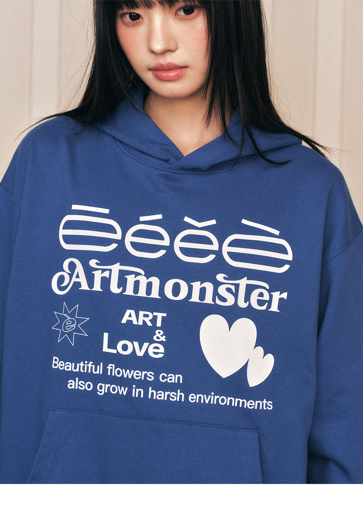 eeeeArtmonster Heart Print Hoodie