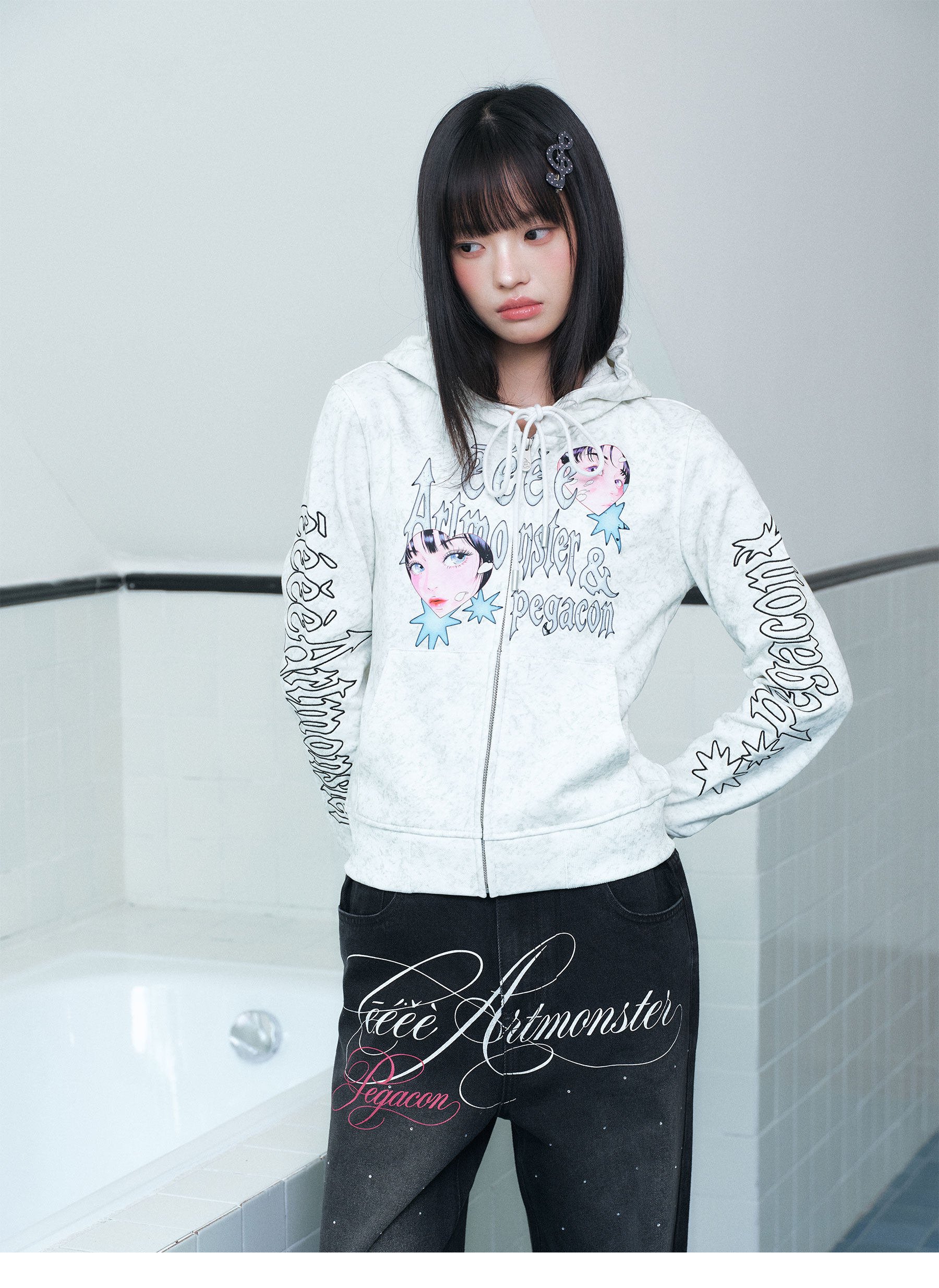 eeeeArtmonster Shattered Gothic Hoodie