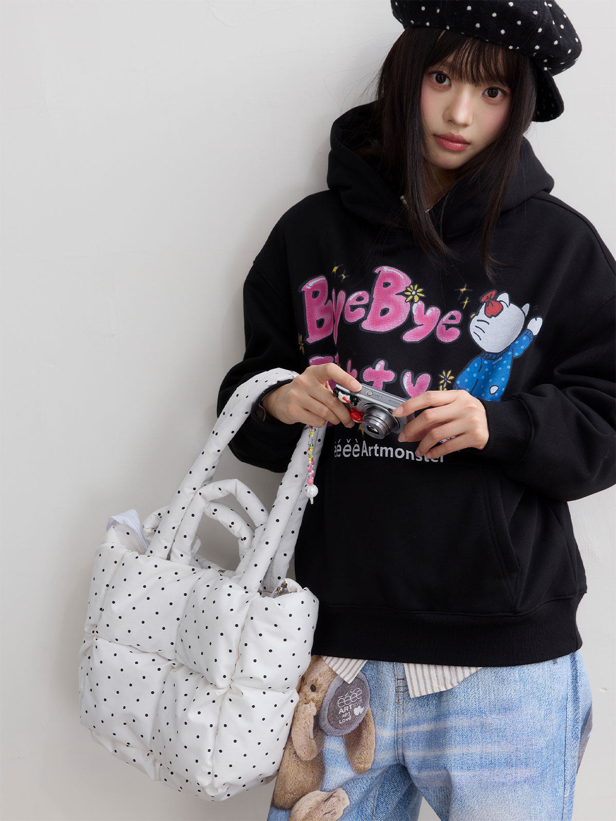 eeeeArtmonster Bye Kitty Hooded Sweatshirt