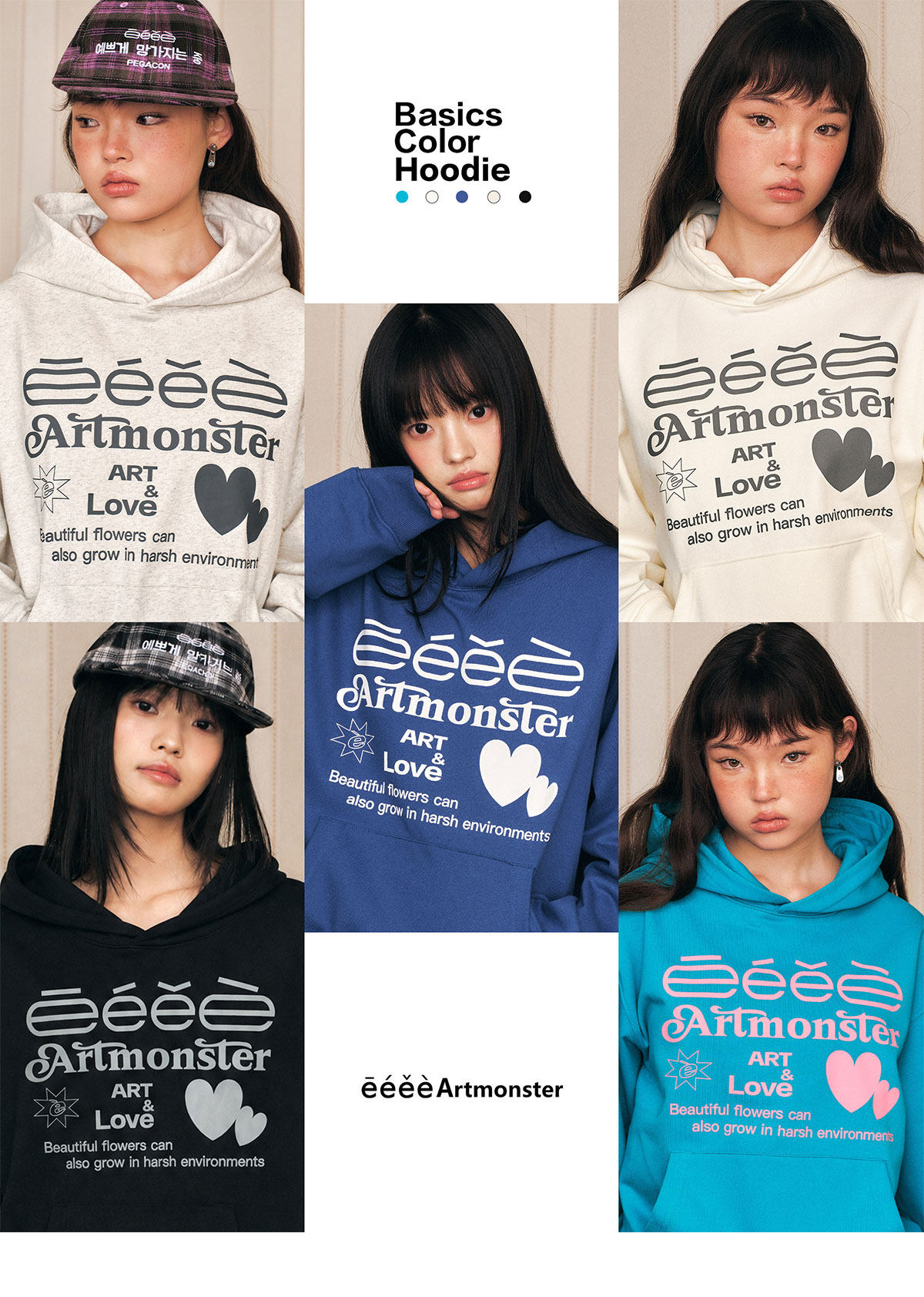 eeeeArtmonster Heart Print Hoodie