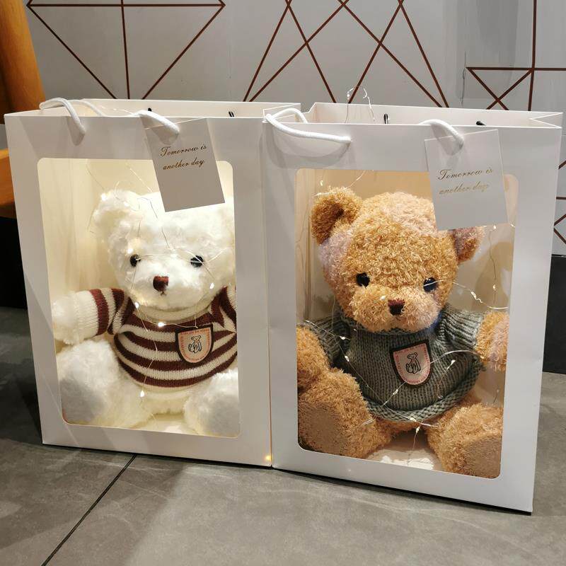 Genuine gift box bear doll doll teddy bear doll plush toy birthday gift for boyfriend and girlfriend gift