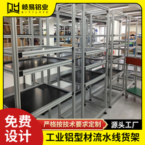 4080 industrial aluminum alloy profile factory warehouse turnover display storage shelves large frame cabinet customization