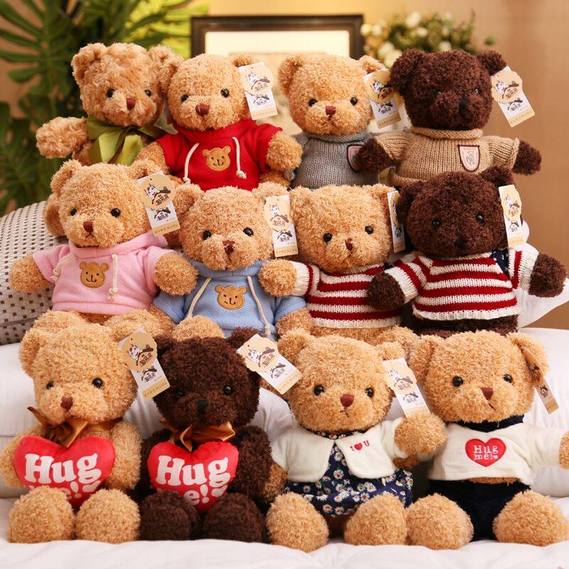 Cute Sweater Bear Plush Teddy Bear Student Birthday Gift Girls Hugging Bear Doll Girlfriend Graduation Gift