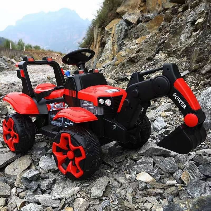 Child Digger Boy Toy Electric Car Electric Car Can Take Charge Big Number Engineering Car Digger 2-3-8 Year Old Dig