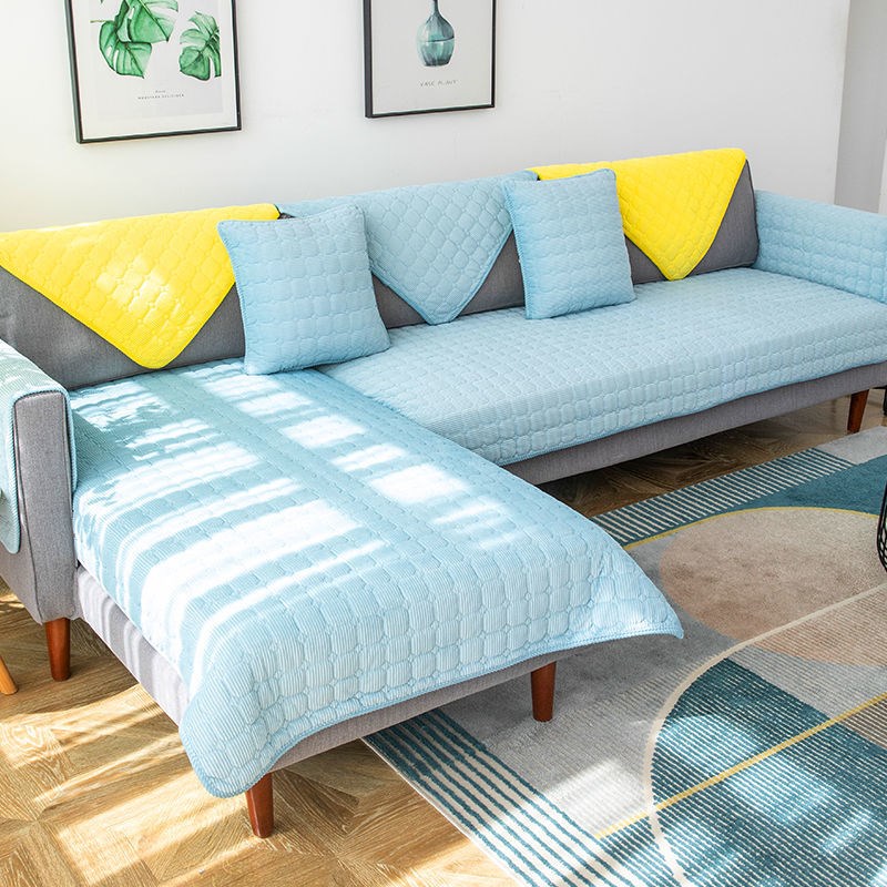 Cotton and linen sofa cushion four seasons universal non-slip simple modern 2021 new cover cushion by protective shell towel Western style