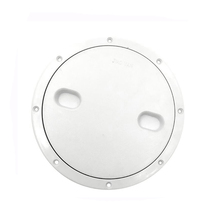 9-inch white nylon deck plate plastic disc flat sector hand hole cover yacht hatch cover marine accessories