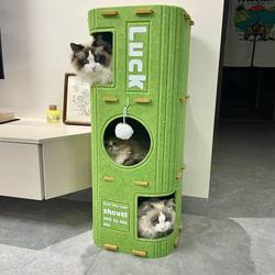 Cat Rack Cat Tree Integrated Cat Grab Board Cat Rack Cat Climbing Rack Cat Nest For Home Indoor Multi-storey Small Apartment Not Occupying Land