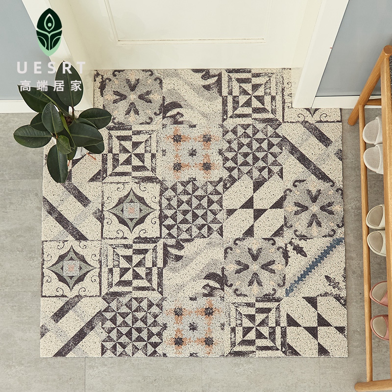 Entrance floor mat entrance door simple silk circle ins net red modern cutable door mat entrance carpet mat mat