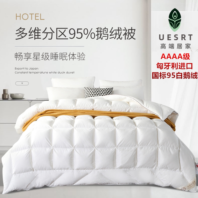 Imported duvet 95 white goose down winter quilt thickened winter goose down double single spring and autumn quilt core
