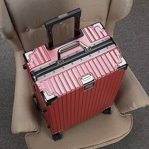 Cadre en aluminium épaissi valise de grande capacité de 26 pouces pour étudiants masculins et féminins boîtier de chariot à verrouillage par mot de passe à roue universelle silencieuse