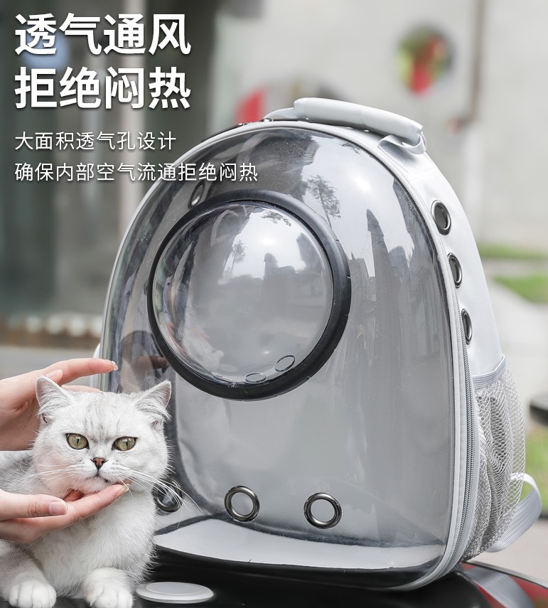 Kitty Space Cabin Pet Bag Outside Portable Bag Breathable Double Shoulder Bag Large Capacity Kitty With Pet Supplies