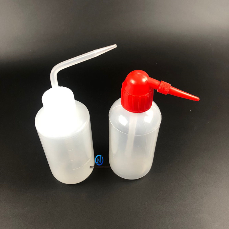 White head washing bottle Red head plastic washing bottle 250ml 500ml 1000ml scaled washing bottle cleaning bottle blowing bottle