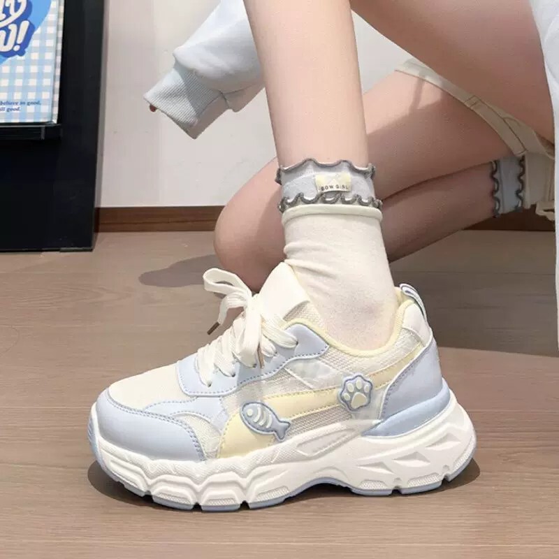 Women's Sneakers for Junior High School Students, White Youth Shoes, Women's 2026 New Style Shoes, Student Dad Shoes, Women's Autumn Shoes