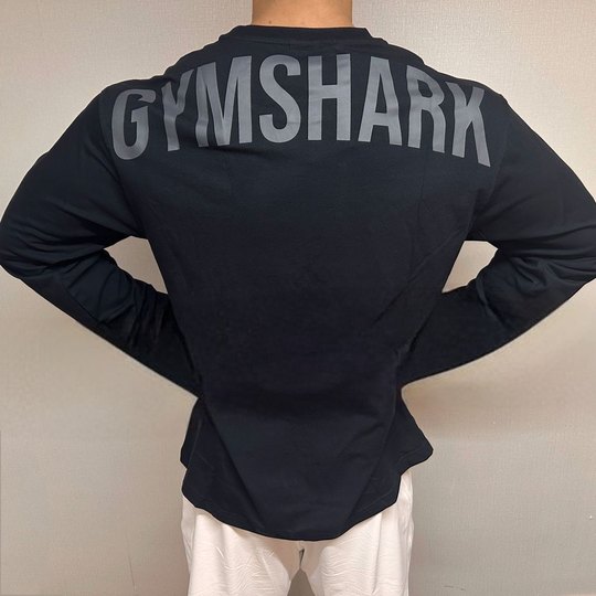 GYM美式鲨鱼运动 Power改良新款男士运动健身弹力圆领宽松长袖T恤