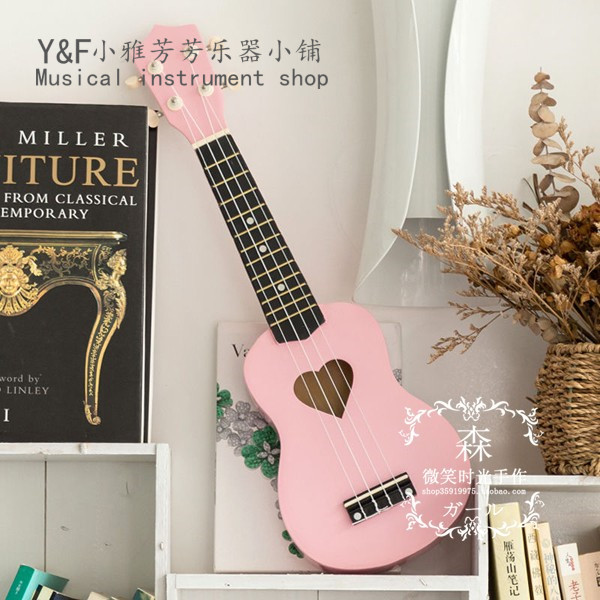 Ukulele beginner high-value love pink 21 inch 23 inch girl student male ukulele children