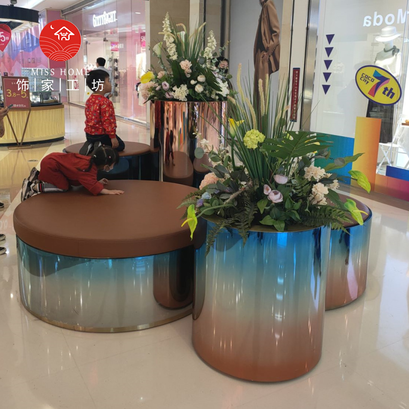 304 stainless steel flowerpots OUTDOOR IRON ART FLOWER CASE COMMERCIAL PIAZZA HOTEL SALES DEPARTMENT COMPOSITION TREE POOL PLANTING BASIN 201 -TAOBAO