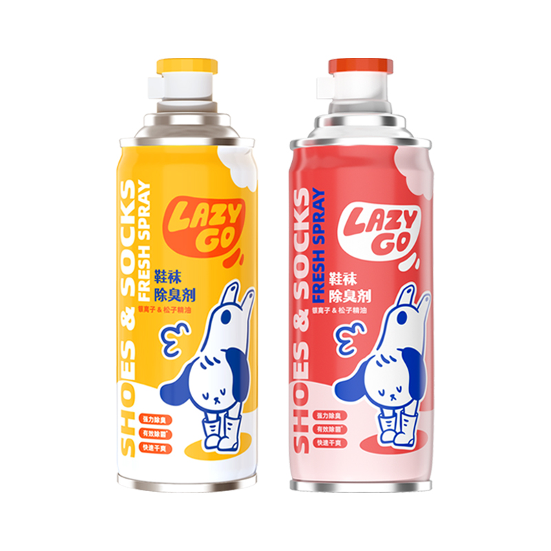 lazygo鞋子除臭剂喷雾蓝球鞋鞋柜除菌去脚汗臭防臭除菌去异味神器