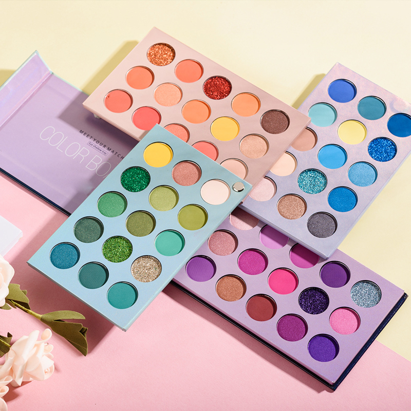 ins super hot three-dimensional rotation 60-color eyeshadow palette pearlescent matte sequins waterproof multi-color European and American makeup stage makeup