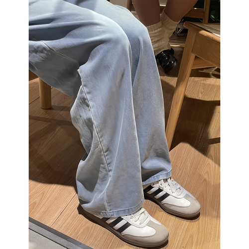 Штаны, тонкие джинсы, оверсайз, подходит для подростков