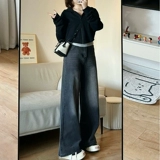 Весенние джинсы, ретро штаны, большой размер, по фигуре, подходит для подростков, свободный прямой крой