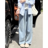 Штаны, тонкие джинсы, оверсайз, подходит для подростков