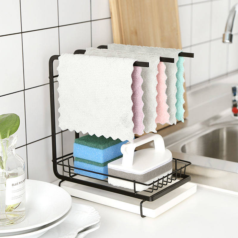 Kitchen shelf rack countertop wall hanging on the wall of the cardinal wash cloth shelf towel towel household household