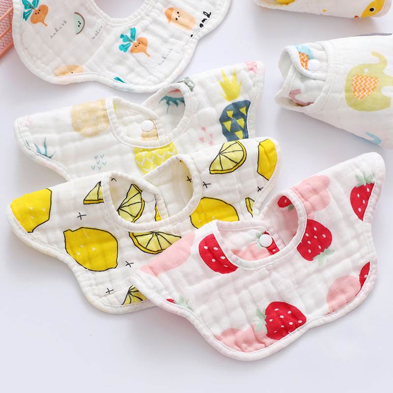 Full Cotton Age Newborn Baby Walled Hood Male baby Saliva Towel Pure Cotton Cotton Cloth Anti Spit Bib Anti-Spitting Breast neck