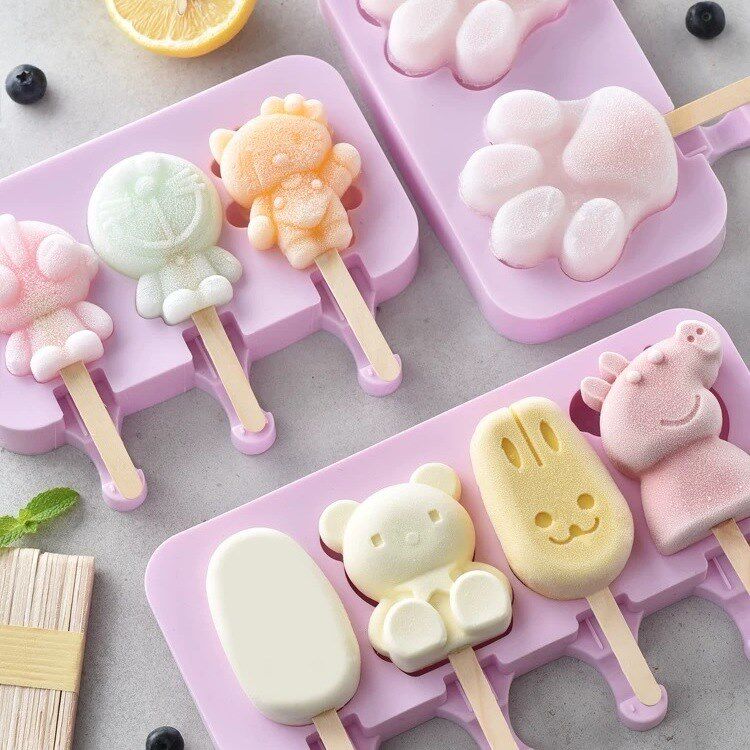 Ice Cream Mold Cheese Stick Grinder Box High Calcium Mold Cheese Stick Food Grade Silicone Children's Ice Cream Popsicle Grinder