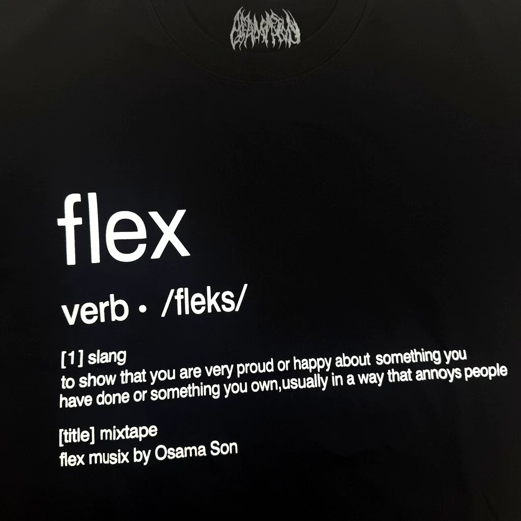 Короткая футболка с рукавами по месту проведения тура OsamaSon Flex Musix, ограниченная коллекция, футболка с коротким рукавом