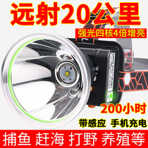 Imported from Germany 2022 strong light headlight rechargeable super bright head-mounted flashlight led long-range xenon outdoor miners lamp
