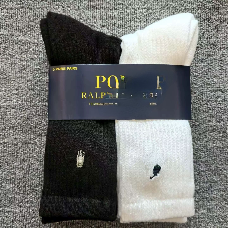 Rl Foreign Trade Embroidered Horse Socks Lauren Towel-Soled Socks Mid-Length High-Tube Business Men's Socks Casual Sweat-Absorbent and Breathable Rl Foreign Trade Embroidered Horse Socks Lauren Towel-Soled Socks Mid-Length High-Tube Business Men's Socks Casual Sweat-Absorbent and Breathable