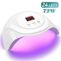72W UV Nail Lamp Professional 24 LEDs Nail Dryer with 3 Time