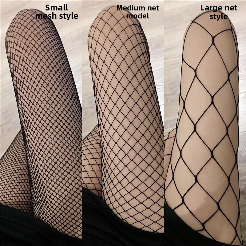 Internet Celebrity Creates Sexy Black Stockings, Fishnet Stockings, See-Through Pantyhose, Bottom Stockings, Sexy Black Legwear for Women