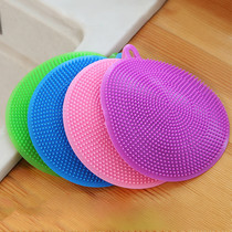 Multifunction silicone Dishwashing Brush not stained with oil Thickened White Cloth Kitchen Rag Sponge Wipe Cleaning Brush Pan Bowl God