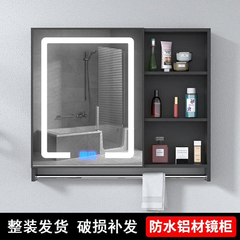 Washstand powder room mirror with shelf integrated toilet bathroom cabinet wall-mounted mirror mirror cabinet toilet locker