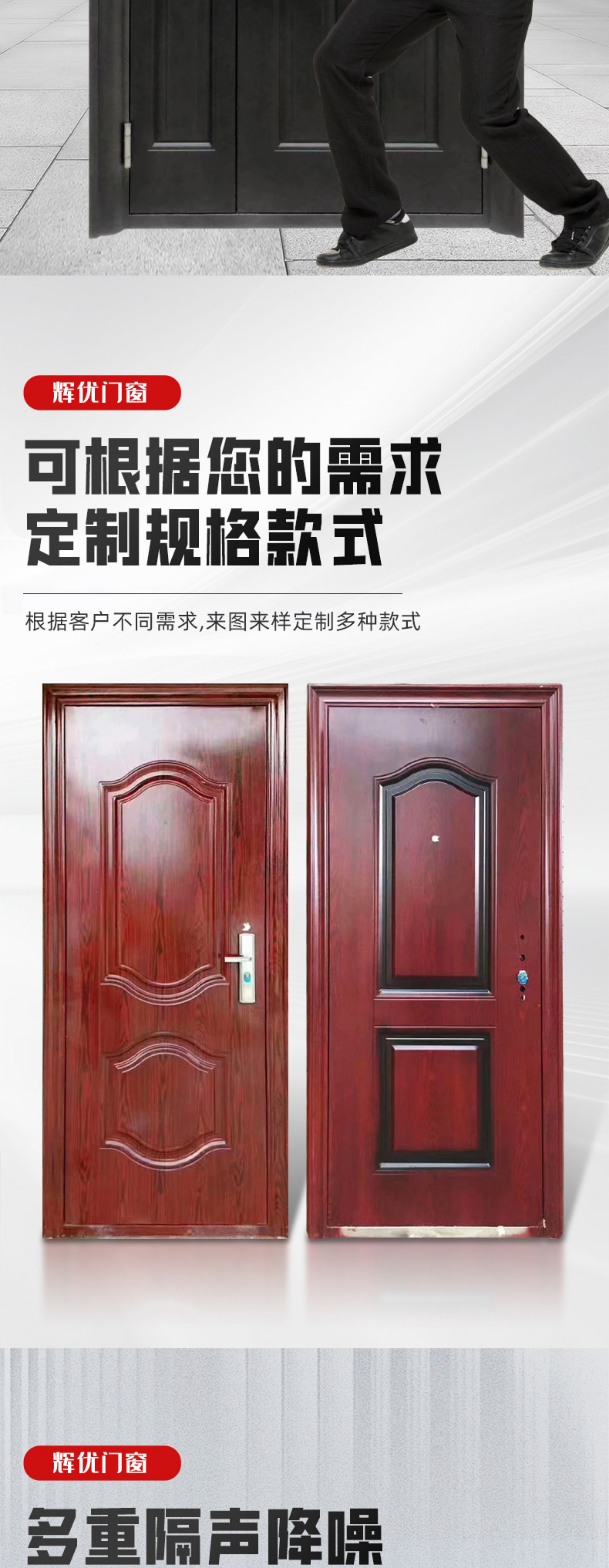 定制钢制防盗门入户门工程小区出租屋公寓家用通风防盗进户安全门-阿里巴巴
