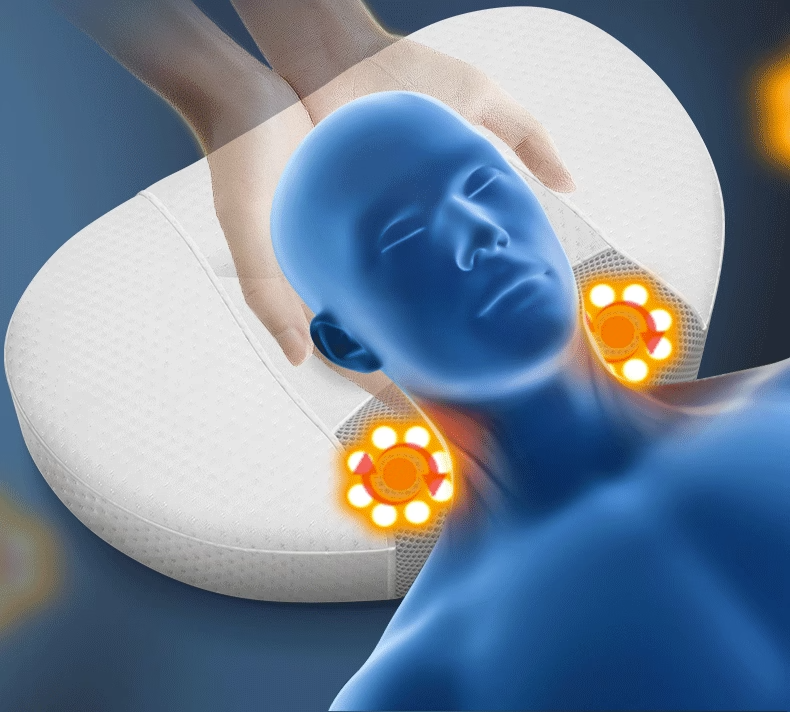 Подушка 法国vormajer颈椎专用枕头护颈椎助睡眠修复富贵包病人加热按摩枕